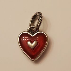 Brighton Retired Red Enamel B Mine Heart